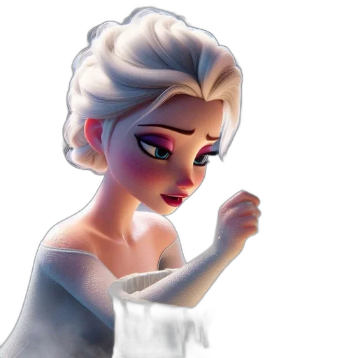 face, dress, crown, 3d render transparent PNG cut-out