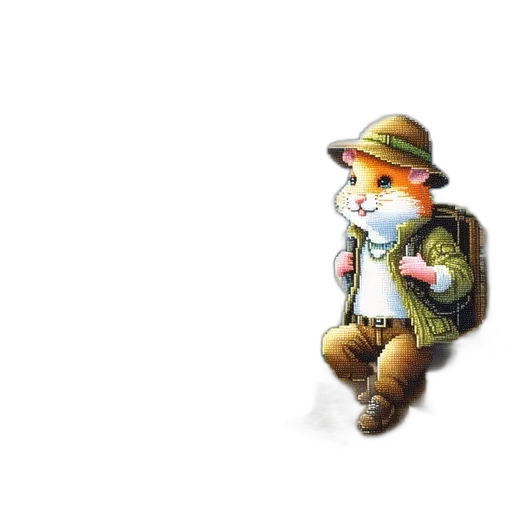 hat, animal, jacket, staff transparent PNG cut-out