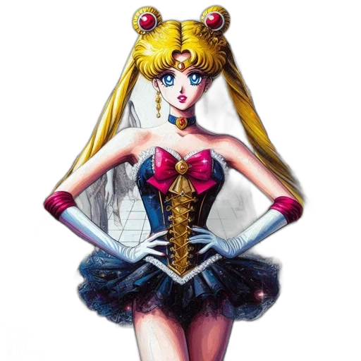 dress, crown, anime, concept art transparent PNG cut-out