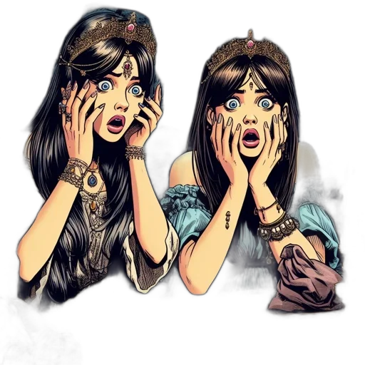 jewelry, cartoon, comic book art, photorealistic transparent PNG cut-out
