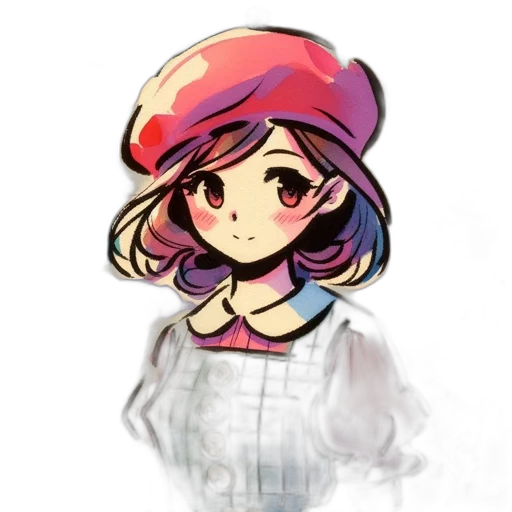 hat, face, staff, creature transparent PNG cut-out