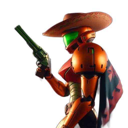 robot, weapon, hat, concept art transparent PNG cut-out