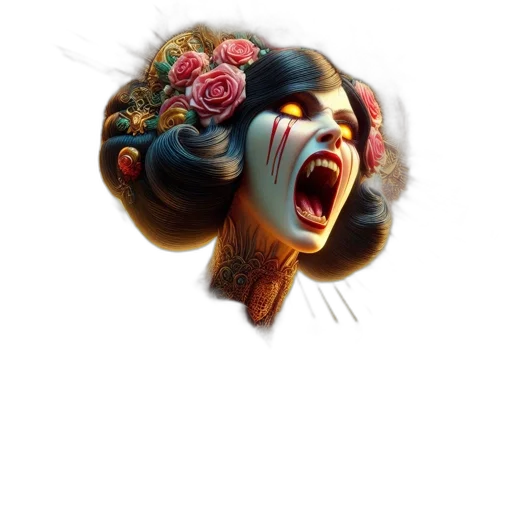 face, mask, hair, crown transparent PNG cut-out