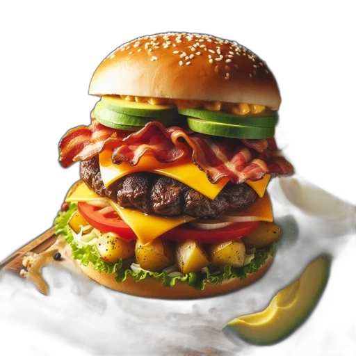 food, animal, photorealistic, 3d render transparent PNG cut-out