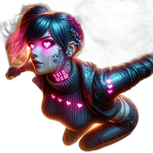 robot, cyberpunk, concept art, fantasy art transparent PNG cut-out