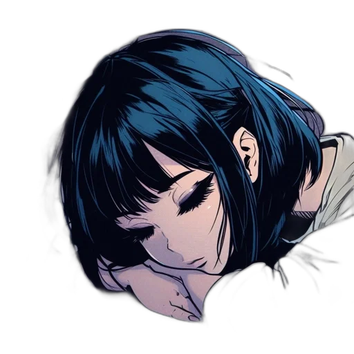 face, mask, hair, jacket transparent PNG cut-out