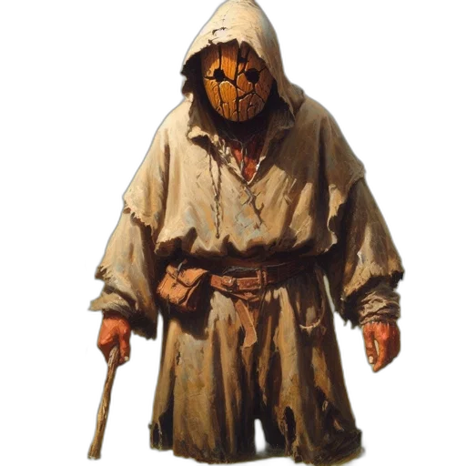 mask, face, jacket, staff transparent PNG cut-out