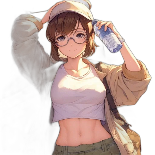 weapon, staff, jacket, hat transparent PNG cut-out