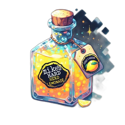 bottle, food, concept art, pixel art transparent PNG cut-out