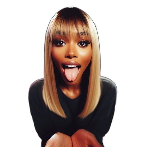 hair, face, cartoon, photorealistic transparent PNG cut-out
