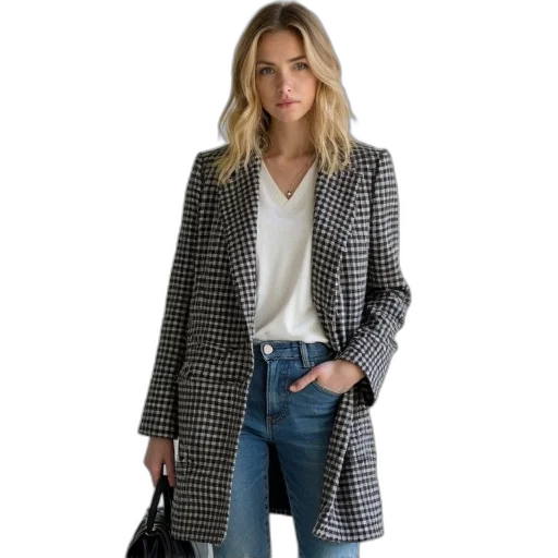 jacket, dress, staff, monochrome transparent PNG cut-out