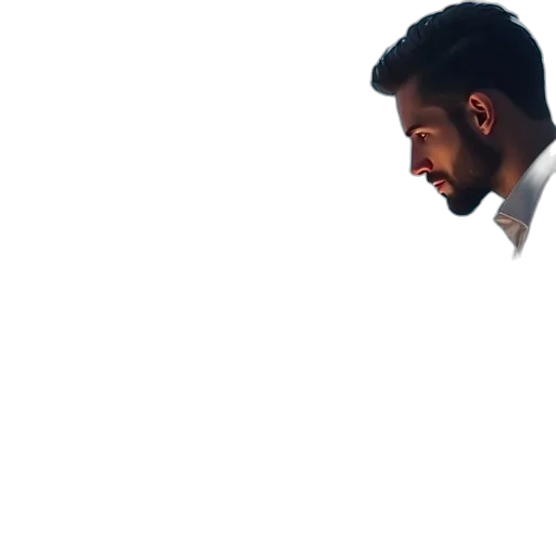 face, jacket, hair, staff transparent PNG cut-out