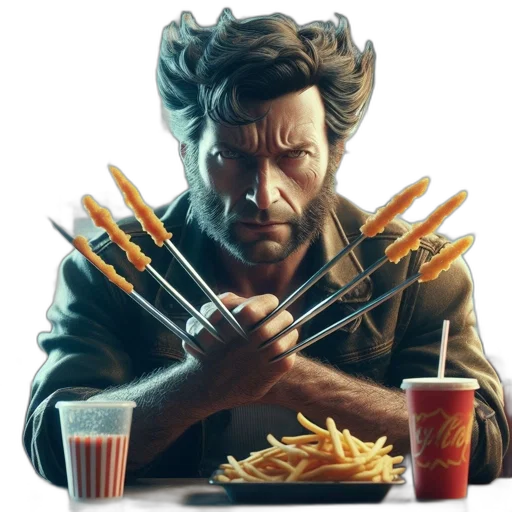food, weapon, staff, face transparent PNG cut-out