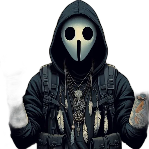 mask, jacket, face, robot transparent PNG cut-out