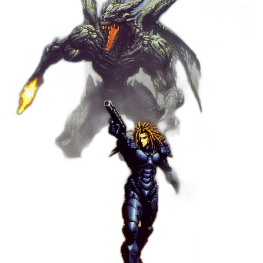 creature, dragon, staff, weapon transparent PNG cut-out