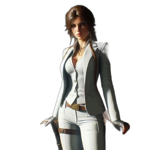 jacket, staff, concept art, 3d render transparent PNG cut-out