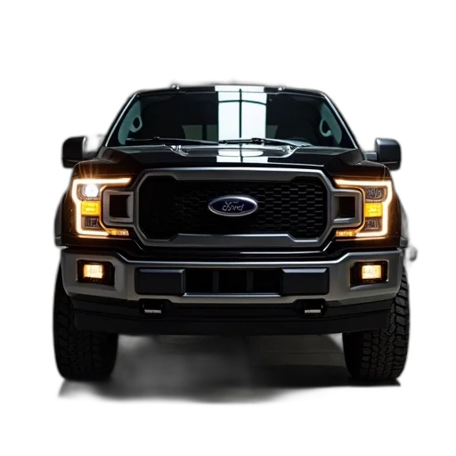 car, black, pickup, truck transparent PNG cut-out