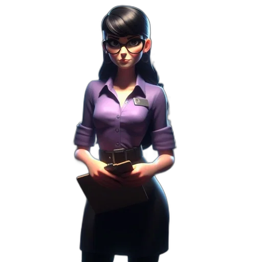 staff, jacket, face, dress transparent PNG cut-out