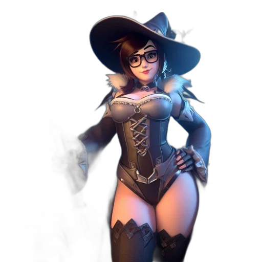 staff, dress, hat, concept art transparent PNG cut-out