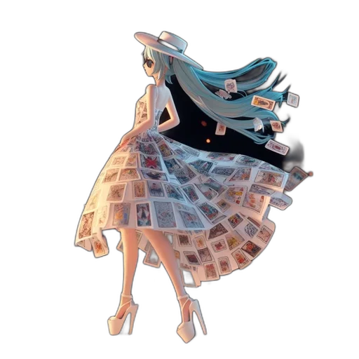 dress, hat, umbrella, creature transparent PNG cut-out