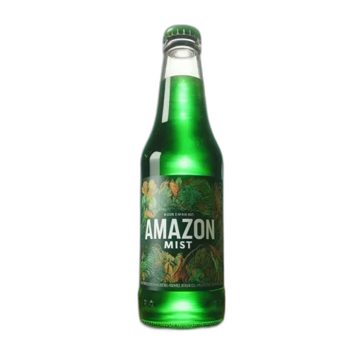 bottle, 3d render, photorealistic, green transparent PNG cut-out