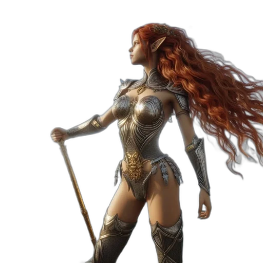 concept art, fantasy art, comic book art, 3d render transparent PNG cut-out