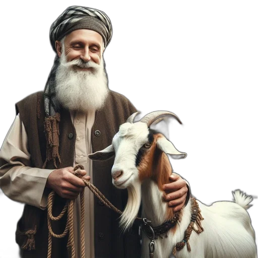 animal, photorealistic, oil painting, elderly transparent PNG cut-out