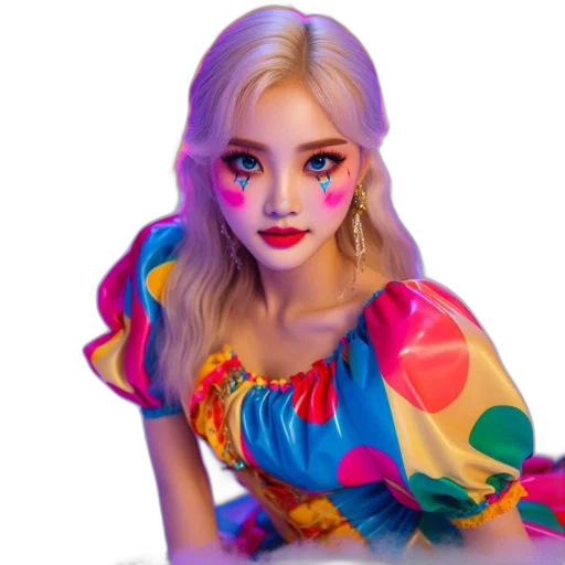 dress, face, mask, hair transparent PNG cut-out