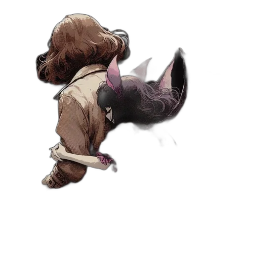 creature, hair, animal, staff transparent PNG cut-out