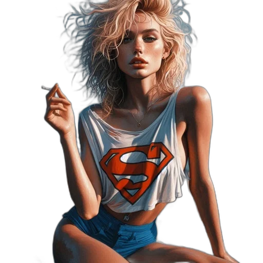 dress, face, comic book art, fantasy art transparent PNG cut-out