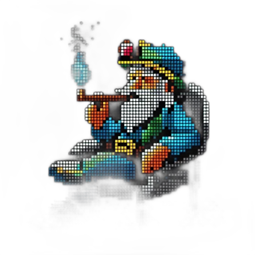staff, hat, pixel art, concept art transparent PNG cut-out