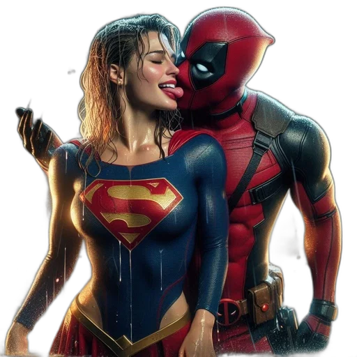 comic book art, concept art, intimate, moment transparent PNG cut-out