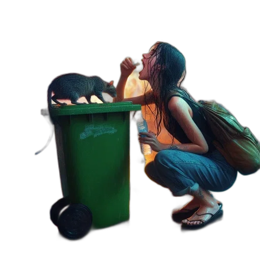bottle, food, dress, creature transparent PNG cut-out