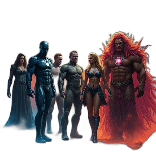 concept art, comic book art, fantasy art, 3d render transparent PNG cut-out