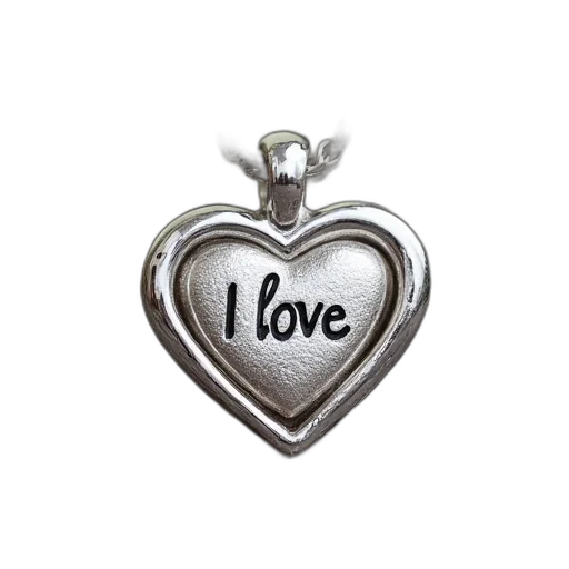 jewelry, sterling, silver, heart transparent PNG cut-out