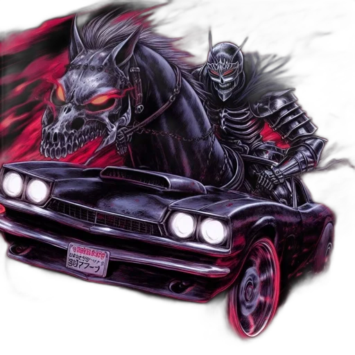 car, concept art, comic book art, fantasy art transparent PNG cut-out