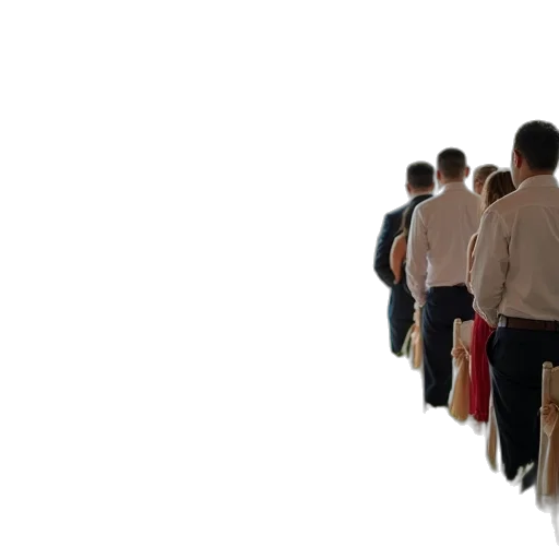 staff, 3d render, groom, standing transparent PNG cut-out