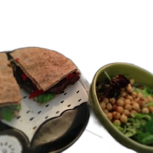 food, plate, two, sandwiches transparent PNG cut-out