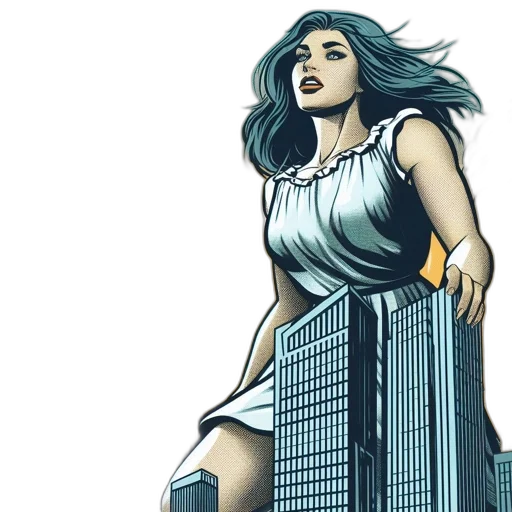 dress, comic book art, concept art, cartoon transparent PNG cut-out