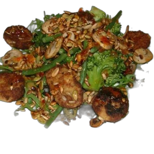 food, plate, broccoli, mushrooms transparent PNG cut-out