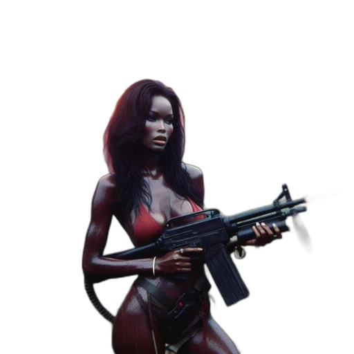 weapon, concept art, comic book art, cyberpunk transparent PNG cut-out
