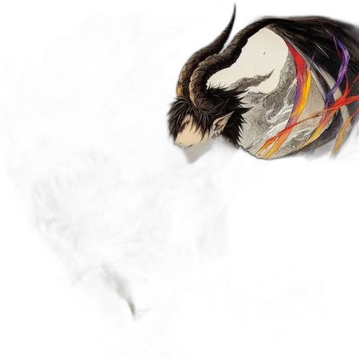 dragon, mask, animal, hair transparent PNG cut-out