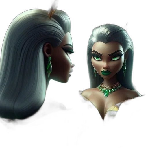 jewelry, mask, hair, concept art transparent PNG cut-out