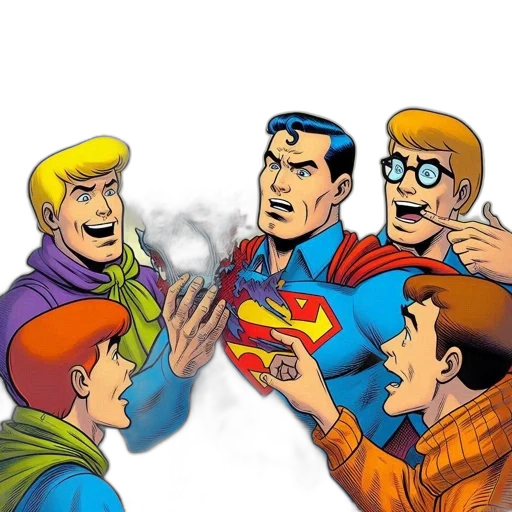 comic book art, cartoon, concept art, fire transparent PNG cut-out