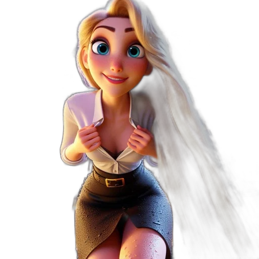 dress, staff, face, hair transparent PNG cut-out