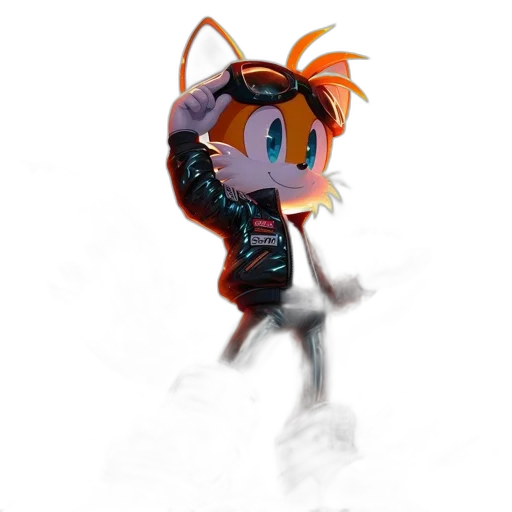 jacket, staff, creature, robot transparent PNG cut-out