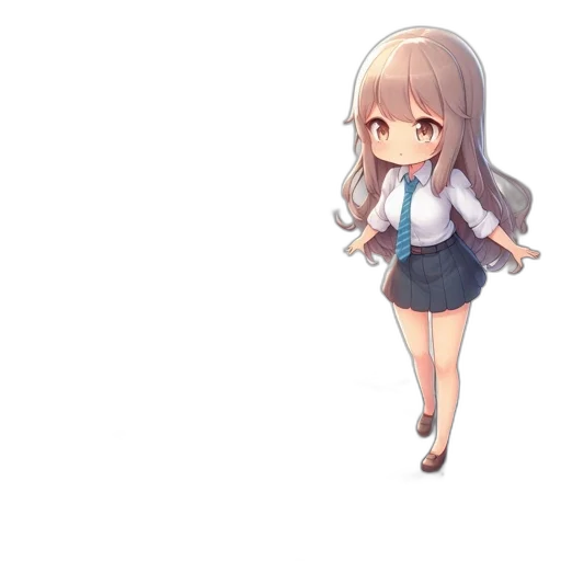 dress, staff, creature, hair transparent PNG cut-out