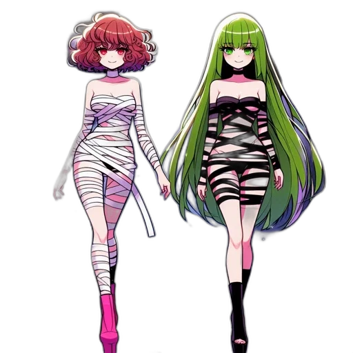 dress, hair, pixel art, anime transparent PNG cut-out