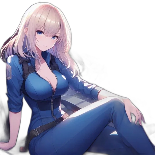 dress, jacket, robot, staff transparent PNG cut-out