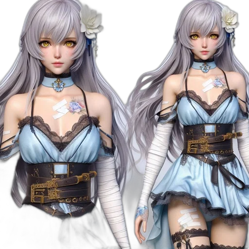 concept art, fantasy art, 3d render, anime transparent PNG cut-out